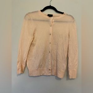 J. Crew Italian Cashmere Pale Pink Cardigan Never Worn Size M